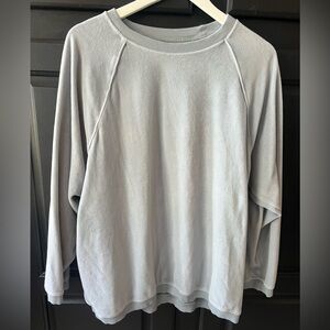 Aerie Blue Sky Velour Sweatshirt Small